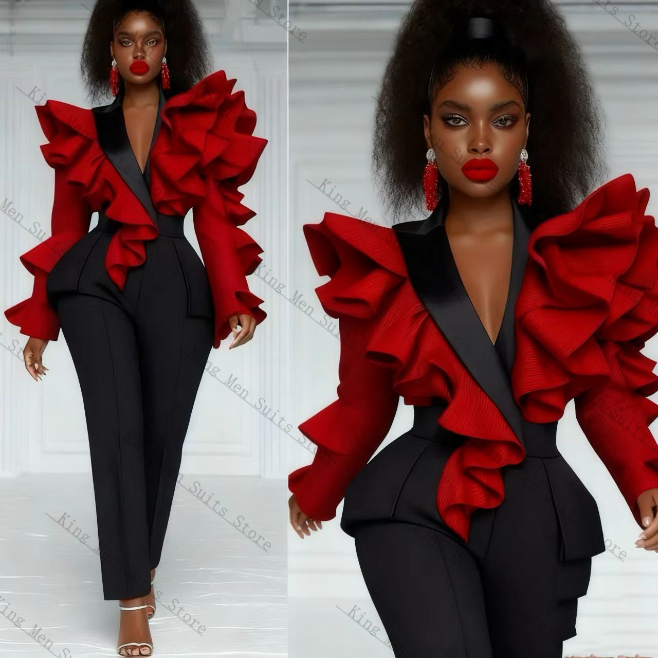 Red Black Women Suit Set 2 Pcs - огляд і ціна Women'S Formal Wear For A Wedding Guest