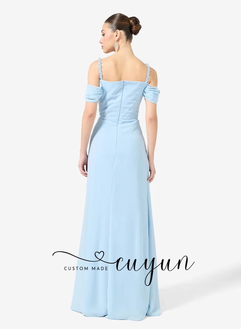 CUYUN Customized Sky Blue Form - огляд і ціна Women'S Formal Dinner Wear