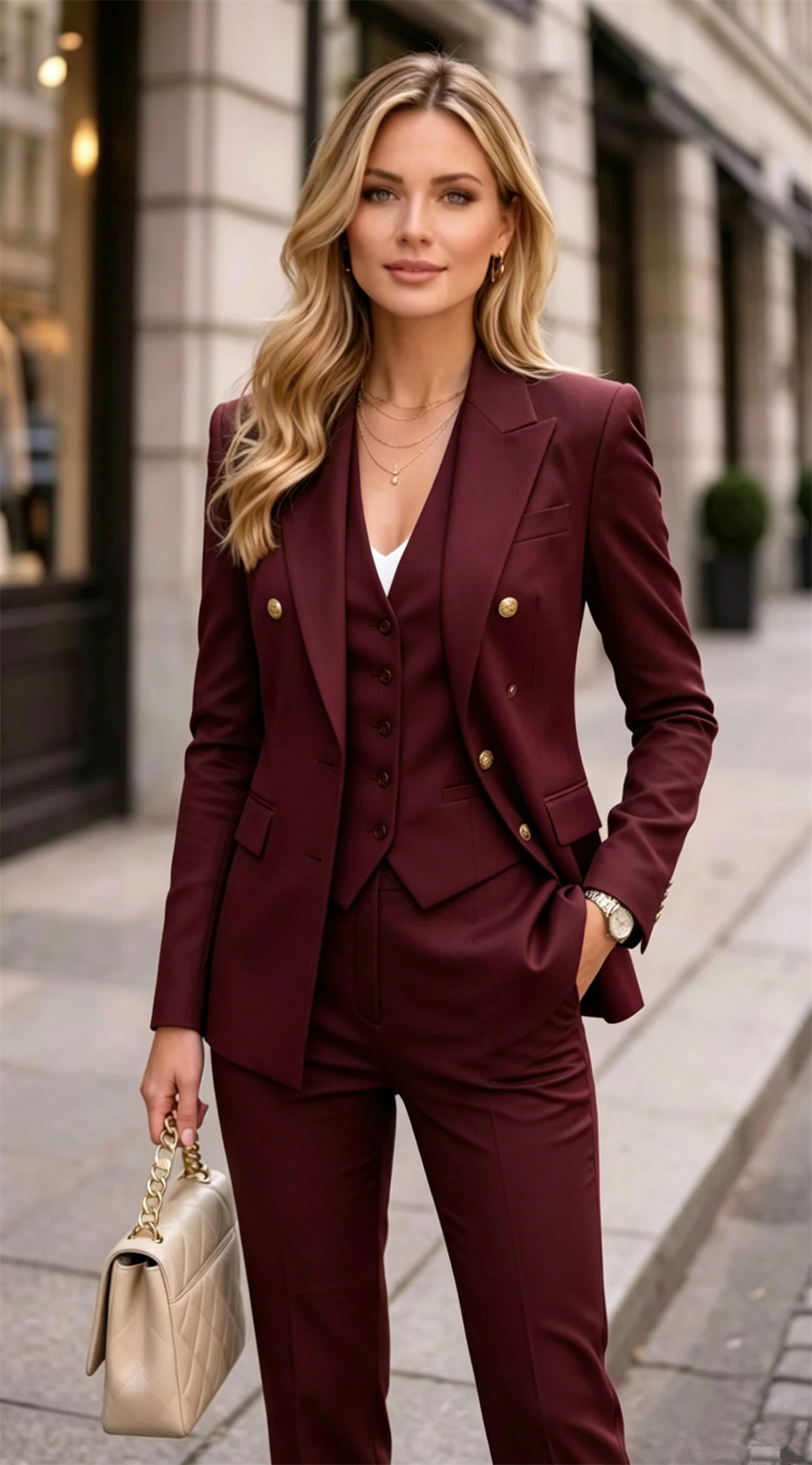 Lavender Women's Double Bested - огляд і ціна Blazer Set Women Formal