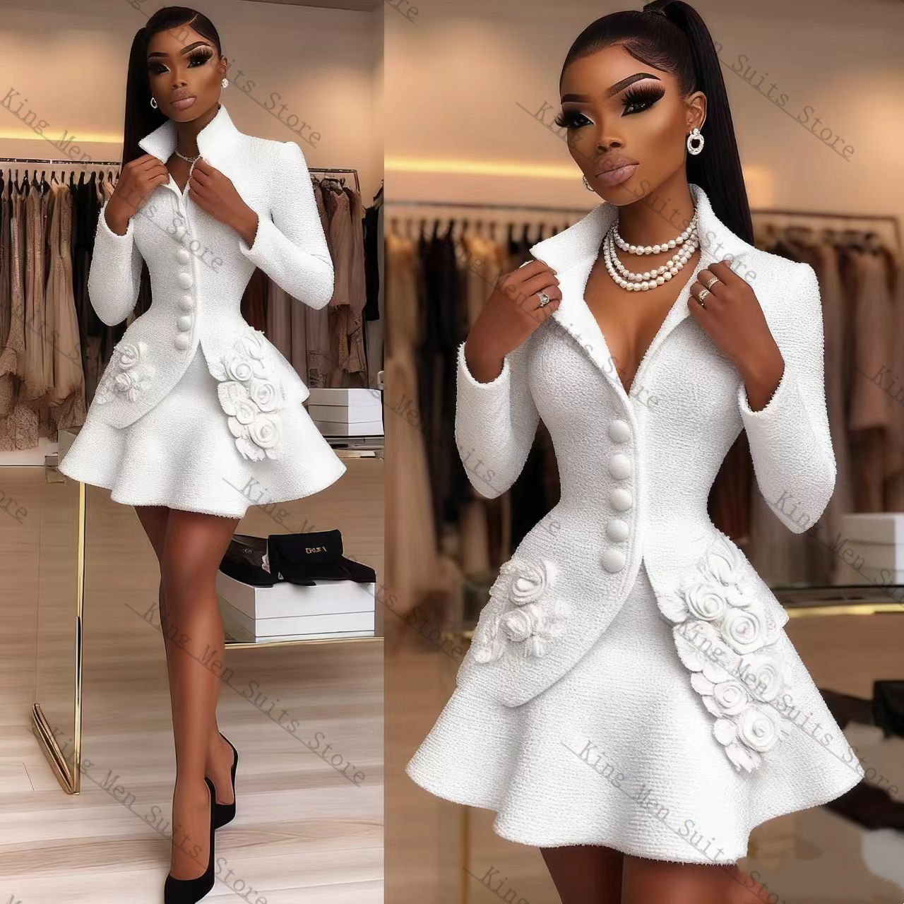 Luxury White Women Suit Set 2  - огляд і ціна Women'S Formal Wear For A Wedding Guest