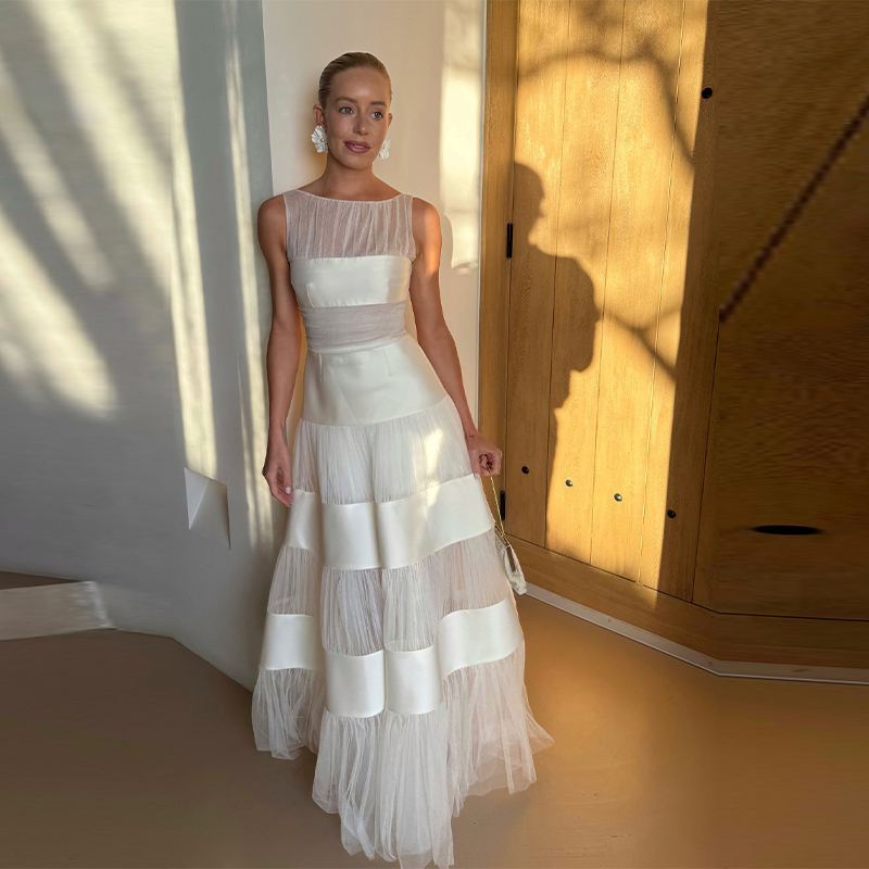 Lady Chic White Sleeveless Pat - огляд і ціна Women'S Formal Dinner Wear