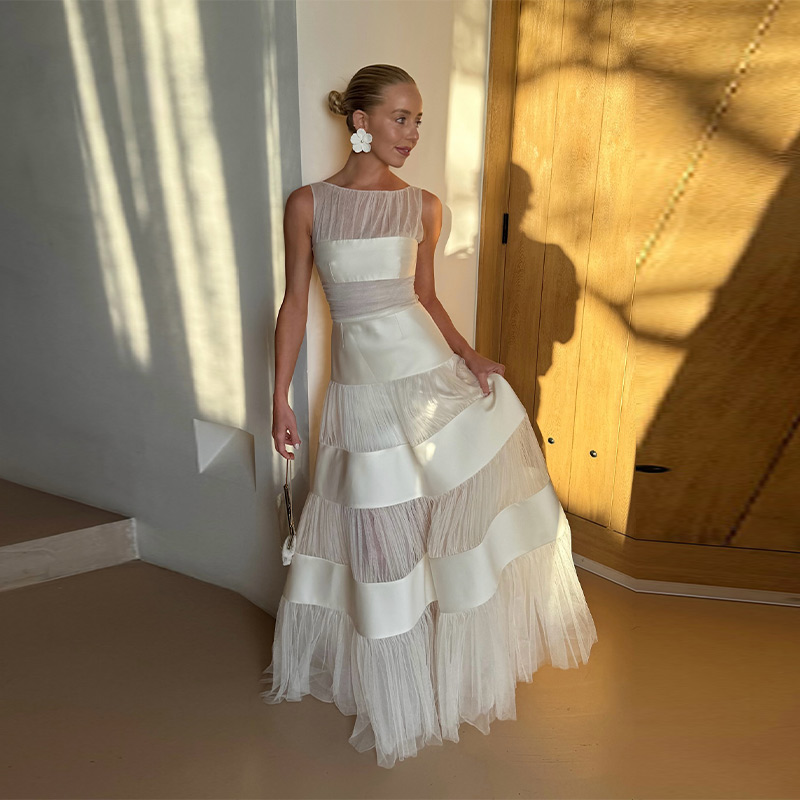 Lady Chic White Sleeveless Pat - огляд і ціна Women'S Formal Dinner Wear