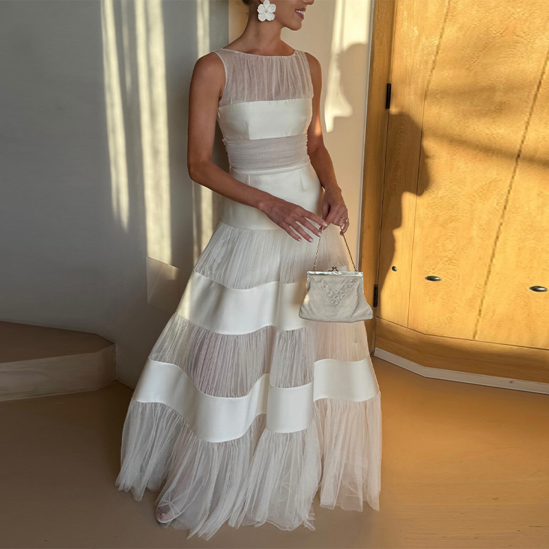 Lady Chic White Sleeveless Pat - огляд і ціна Women'S Formal Dinner Wear